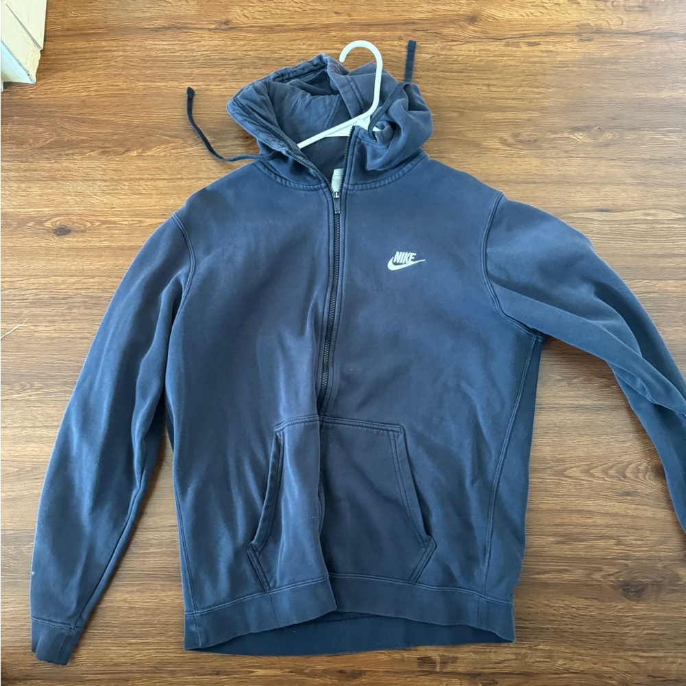 Blue Nike zip up hoodie